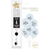 Mr & Mrs White 6pk Latex Balloons