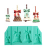 4 Fancy Christmas Bell Silicone Fondant Mould