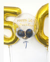 4 Gold Number Foil Balloons 86cm (34")