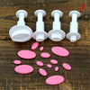 OVAL Plunger Fondant Cutter 4pcs