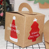 CHRISTMAS Craft 4 side Print Dessert Gift Favor Paper Box