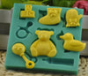 BABY Shower Teddy Bear  Bottle & Dummy Silicone Cake Mould
