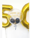 Personalized bubble balloon with numbers