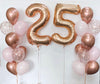 5 Rose Gold Number Foil Balloons 86cm (34")