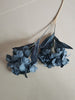 Impatiens  Artificial Flowers Bouquet - Vintage Blue