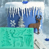 CHRISTMAS SNOWY WINTER FOREST Silicone Fondant Mould