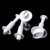 OVAL Plunger Fondant Cutter 4pcs