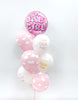 Hello Little One Baby Girl 30cm Pink/white 6pk Latex Balloons