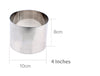 4 Inches Baking Mousse Ring Cake Ring Stainless Steel 8cm High