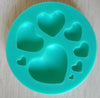 Love Hearts Assorted Sizes Silicone Fondant Mould