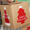 CHRISTMAS Craft 4 side Print Dessert Gift Favor Paper Box