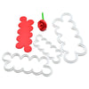 3PCS 3D Rose Petal Flower Cutter Fondant Cake Mould
