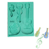 Guitar Saxophone Music Note Silicone Fondant Mould