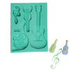 Guitar Saxophone Music Note Silicone Fondant Mould