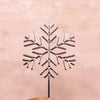 SNOW FLAKE Metallic Silver Christmas 3D Small Cake Topper