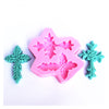 2pk CROSS Baptism Christening Silicone Cake Mould