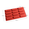 12 Cavity Loaf Chocolate Silicone Mould Baking Mould