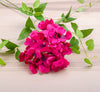 Hot Pink Hydrangea Artificial Flower Head