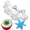Snow Flake Plunger Fondant Cookie Cutter Set 3pcs