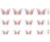 Iridescent 12pcs 3D Butterfly  Wall Decoration Cake Topper Balloon Sticker Kit