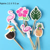 Flamingo Cupcake Paper Cake Toppers 24pk
