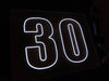 30th  Birthday Number 30 Neon Sign