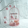 Pastel Pink Birdcage Metal Dessert Display Stand