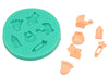 Baby Foot Pram Bottle Assorted  Silicone Mould