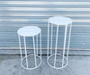 White Elegant Metal Plinths