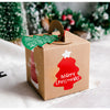 CHRISTMAS Craft 4 side Print Dessert Gift Favor Paper Box