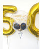 5 Gold Number Foil Balloons 86cm (34")