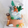 Jungle Cute Animals Birthday Cake Figures Topper