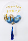Personalized bubble balloon with numbers