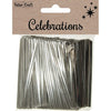 Christmas Silver Twist Ties 800pk