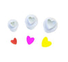 Love Heart Shape Plunger Fondant Cutter 3pcs