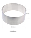 8 Inches Baking Mousse Ring Cake Ring Stainless Steel 8cm High