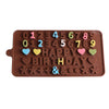 Happy Birthday With Numbers Silicone Chocolate Mould