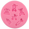 BABY SHOWER TEDDY BEAR PRAM Silicone Fondant Mould