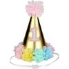 Girls Deluxe 1st Birthday Party Hat