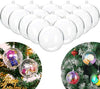 8cm Christmas Clear Plastic Ball Pack of 4