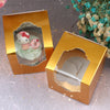 1 Hole Metallic Gold CupCake Box With insert