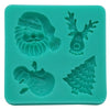 Christmas Santa Snowman Tree Reindeer Assorted Small Silicone Fondant Mould
