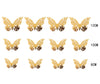 12pcs 3D Butterfly Metallic Gold Wall Decoration Cake Topper Balloon Sticker Kit