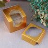 1 Hole Metallic Gold CupCake Box With insert