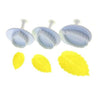 Rose Leaf Plunger Fondant Cutter 3pcs