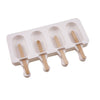 4 Cell Ice Cream Pop Cake Juice Popsicle Maker Silicone Mould