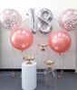1 Silver Number Foil Balloons 86cm (34")