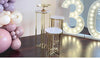 Gold White Round Plinth Tables