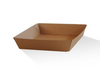 Square Brown Food Tray  178x178x45mm