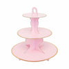 3 Tiers Pink Cardboard Cupcake Stand